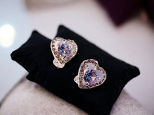 Load image into Gallery viewer, Crystal Heart Stud Clip On Earrings Kargo Fresh
