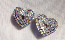 Load image into Gallery viewer, Crystal Heart Stud Clip On Earrings Kargo Fresh
