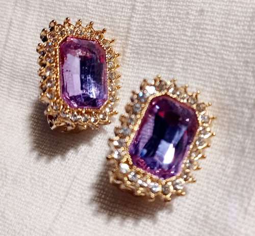 Crystal stud clip on earrings Kargo Fresh