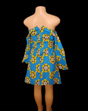 Load image into Gallery viewer, Custom retro print off the shoulder dress Kargo Fresh
