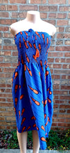 Load image into Gallery viewer, Cute African Print Midi Dress with Earrings Kargo Fresh
