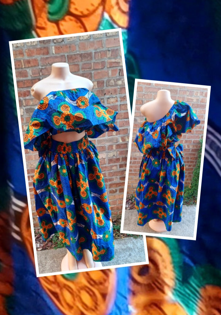 Cute Ankara Skirt Set New Free Size Kargo Fresh