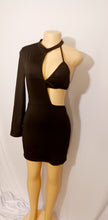 Load image into Gallery viewer, Cute Black Mini Cocktail Dress Large Kargo Fresh
