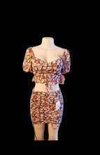 Load image into Gallery viewer, Cute floral chiffon mini skirt and crop top set nwt medium Kargo Fresh
