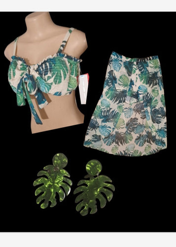 Cute monstera leaf beach set 3xl Kargo Fresh