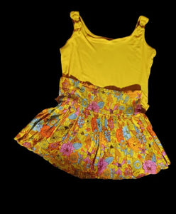 Cute snd bright bodysuit with matching skort set 1xl Kargo Fresh