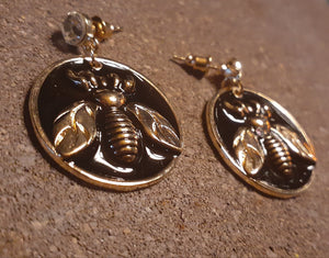 Designer Inspired Bumble Bee Dangle Earrings Kargo Fresh