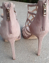 Load image into Gallery viewer, Diane Von Furstenberg Kalyan Suede Strappy Heels Size 11 Kargo Fresh
