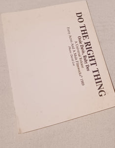 Do the Right Thing  Press Card Original 1989 rare Kargo Fresh