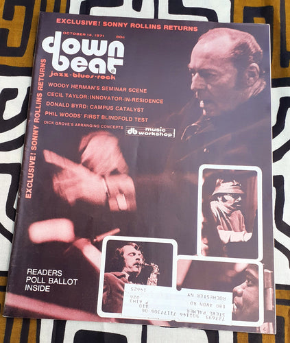 DownBeat Magazine  ;SONNY ROLLINS RETURNS ; Issue October 14, 1971 Kargo Fresh