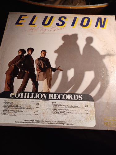 ELUSION ALL TOYS BREAK 1981 VINTAGE VINYL RECORD Kargo Fresh