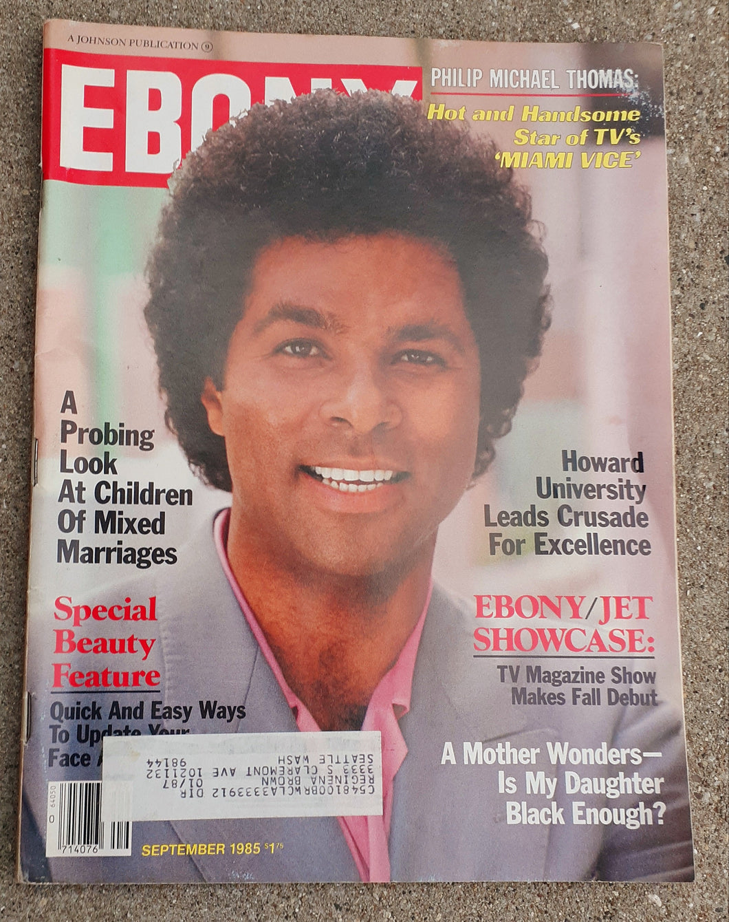 Ebony Magazine ; September , 1985 Kargo Fresh