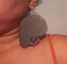 Load image into Gallery viewer, Extra Large Afrocentric Wooden Clip On Earrings Kargo Fresh
