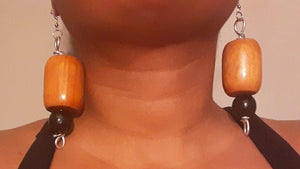 Extra Large Chunky Handmade Wood  Earrings (4 inch) Kargo Fresh