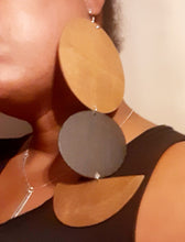 Load image into Gallery viewer, Extra Large Chunky Handmade Wood  Earrings (9 inch) Kargo Fresh
