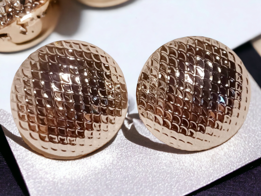 Extra Large Chunky Silver  Metal Half Ball Earrings Kargo Fresh