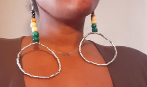 Extra Large Ghana Charm Hoop Earrings (9 inch) Kargo Fresh