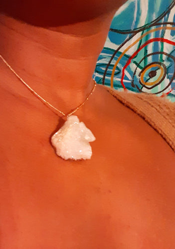 Extra Large Handmade Authentic Quartz Geode Necklace Kargo Fresh