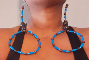 Extra Large Handmade Ugandan Paper Bead Hoop Earrings (9 inch) Kargo Fresh