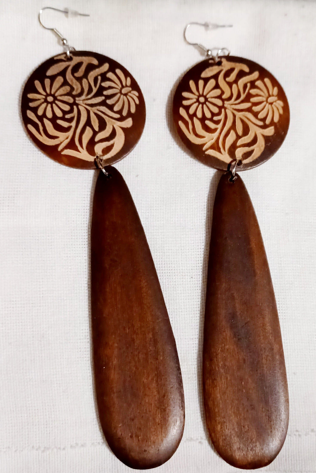 Extra Large Handmade Wood  Earrings (6 inch) Kargo Fresh