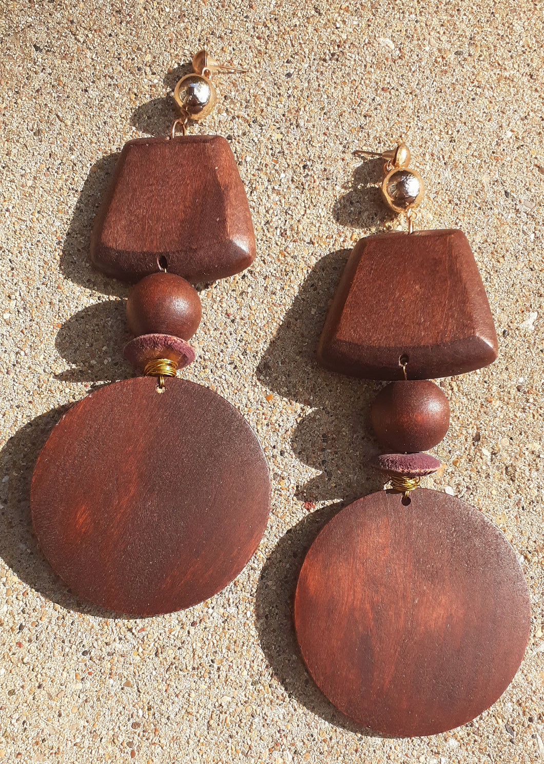 Extra Large Handmade Wood  Earrings (6 inch) Kargo Fresh