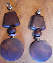 Load image into Gallery viewer, Extra Large Handmade Wood  Earrings (6 inch) Kargo Fresh
