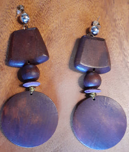 Extra Large Handmade Wood  Earrings (6 inch) Kargo Fresh