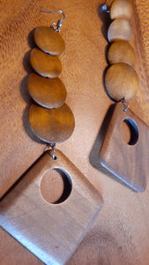 Extra Large Handmade Wood  Earrings (7 inch) Kargo Fresh