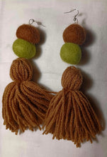 Load image into Gallery viewer, Extra Large Handmade Yarn Tassel Earrings Kargo Fresh
