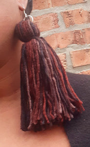 Extra Large Handmade Yarn Tassel Earrings Kargo Fresh
