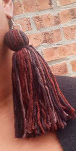 Extra Large Handmade Yarn Tassel Earrings Kargo Fresh