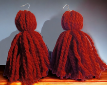 Load image into Gallery viewer, Extra Large Handmade Yarn Tassel Earrings Kargo Fresh
