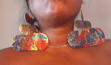 Load image into Gallery viewer, Extra Large Handpainted Handmade Wooden  Earrings (6 inch) Kargo Fresh
