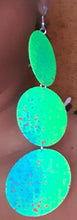 Load image into Gallery viewer, Extra Large Neon Handpainted Abstract Earrings Kargo Fresh
