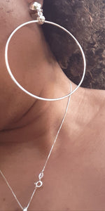 Extra Large Silver Metal Clip On Hoop Earrings Kargo Fresh
