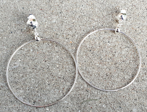 Extra Large Silver Metal Clip On Hoop Earrings Kargo Fresh