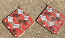 Load image into Gallery viewer, Extra large African Print Wood Earrings Kargo Fresh
