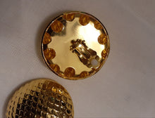 Load image into Gallery viewer, Extra large Gold Metal Stud Clip On Earrings Kargo Fresh
