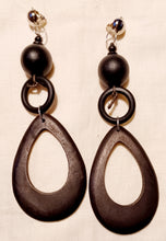 Load image into Gallery viewer, Extra large Handmade Wooden Clip Earrings Kargo Fresh

