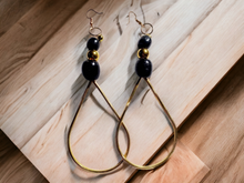 Load image into Gallery viewer, Extra large Handmade boho  hoop dangle earrings Kargo Fresh
