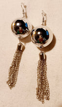 Load image into Gallery viewer, Extra large Silver Ball and Chain design Clip On Earrings Kargo Fresh
