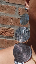 Load image into Gallery viewer, Extra large hammered disc clip on earrings Kargo Fresh
