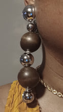 Load image into Gallery viewer, Extra large handmade chunky wood bead clip ons Kargo Fresh
