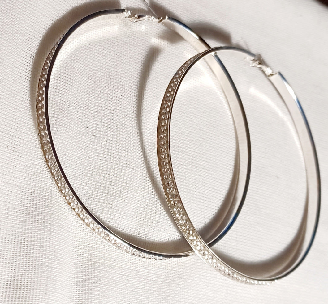 Extra large rhinestone hoop earrings Kargo Fresh