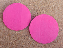 Load image into Gallery viewer, Extra large wooden minimalist disc clip on earrings Kargo Fresh
