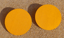 Load image into Gallery viewer, Extra large wooden minimalist disc clip on earrings Kargo Fresh
