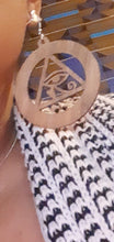 Load image into Gallery viewer, Eye of Horus Wooden Earrings Kargo Fresh
