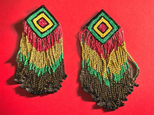 Load image into Gallery viewer, Fabulous large handbeaded clip on earrings Kargo Fresh

