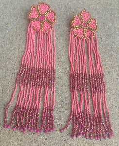 Fabulous large handbeaded clip on earrings Kargo Fresh