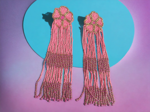 Fabulous large handbeaded clip on earrings Kargo Fresh